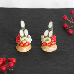 陶器 小さな 門松 セット】ミニチュア 高さ4㎝ 手作り 正月 松竹梅