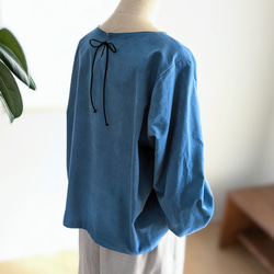 新品未開封品♡Creema＊ichi＊パーカーブラウス　くすみラベンダーピンク くったりリネン＊大人カジュアル＊パーカーブラウス♪くすみ