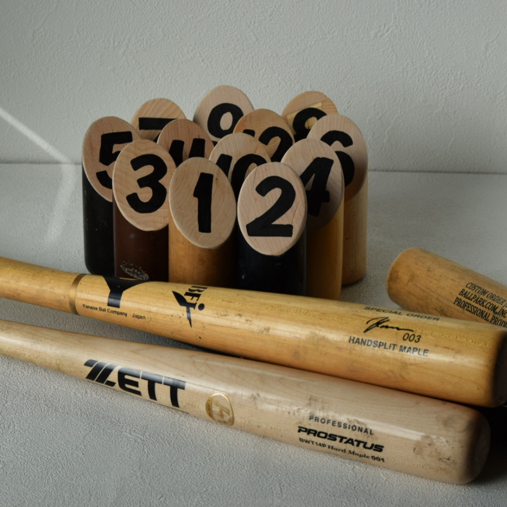 【祝いギフト景品】SDGsユイルック、折れた野球バットを再利用。