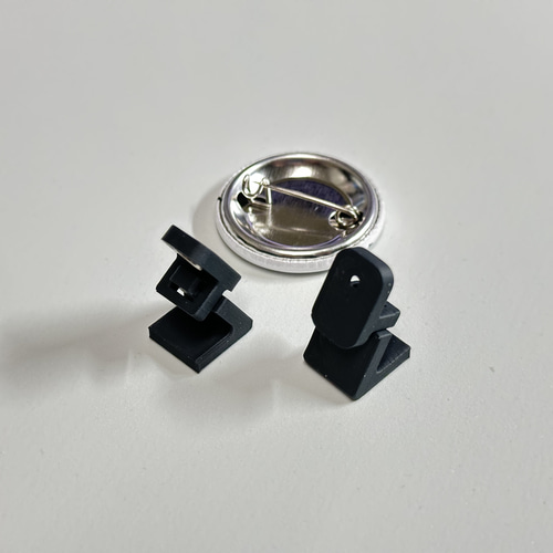 缶バッジスタンド小(14mm) ダークグレー 10個入り その他インテリア