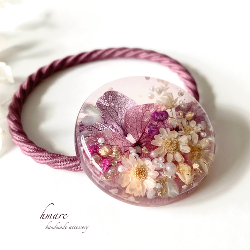 No 823♤大人可愛いレジンヘアゴム♤プロフィール必読♤♪(๑ᴖ◡ᴖ๑)♪♤ No 823♤オトナカワイイレジンヘアゴム♤プロフィールヒツドク