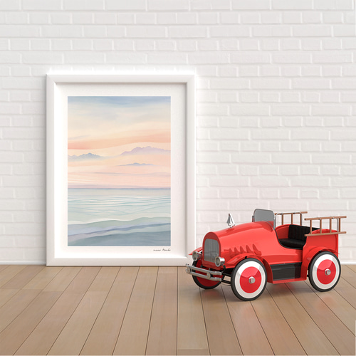 アートポスター マジックアワー 水平線 ジャパンディ アブストラクト