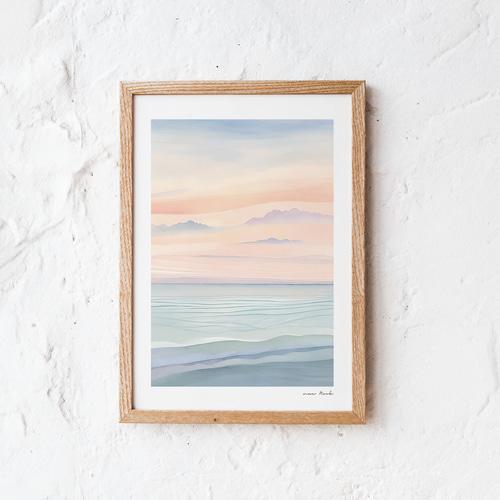 アートポスター マジックアワー 水平線 ジャパンディ アブストラクト