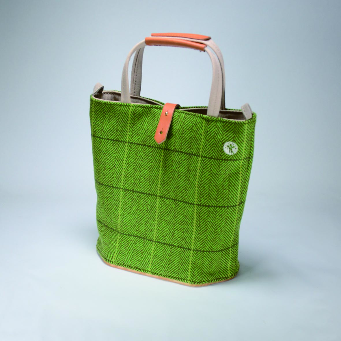 upholstery fabrics × wood TOTE BAG 【Ribbonグリーン/イエロー/ブラウン】 13,200円