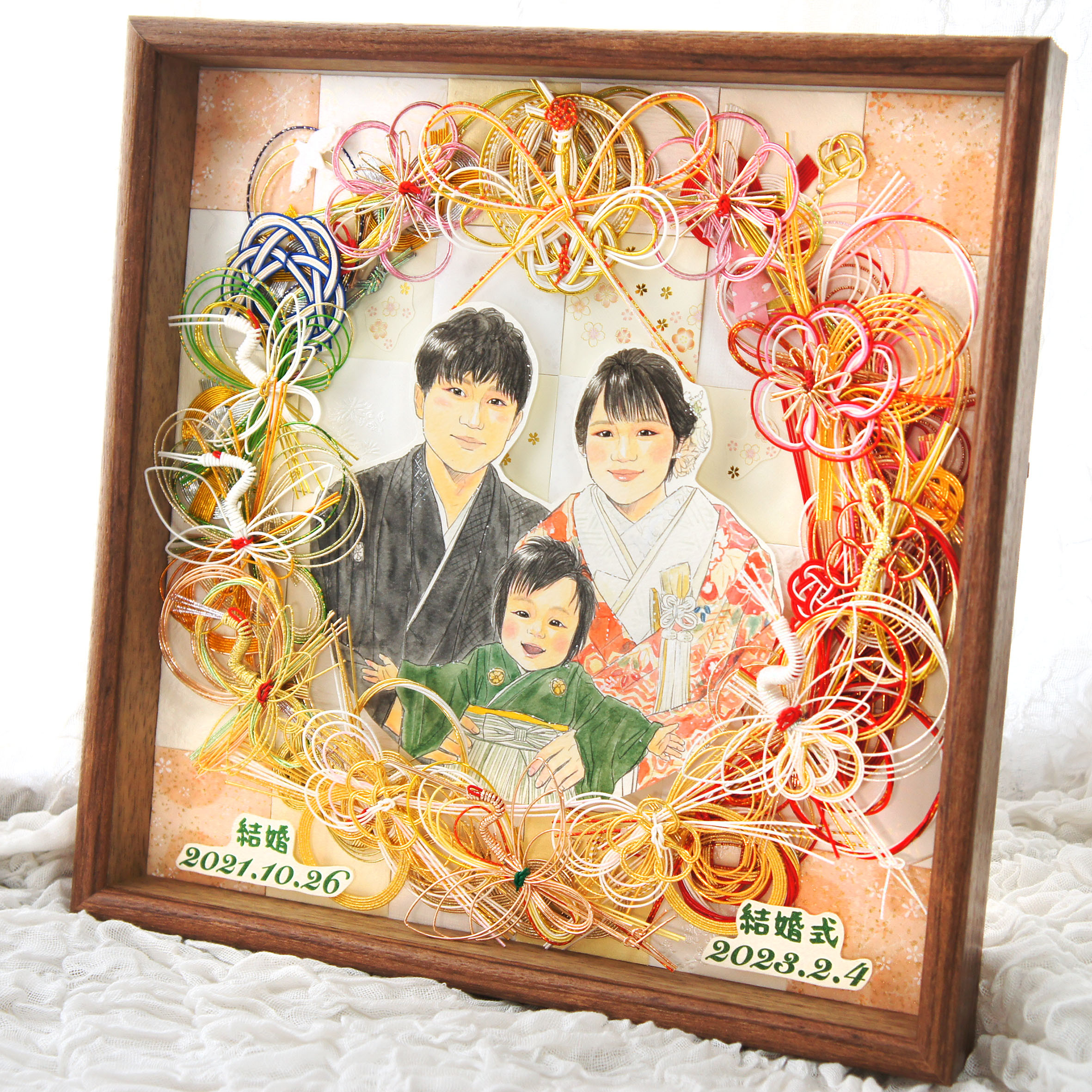 翡翠亭 こみトレ33 抽選 直筆サイン入りキャンバスアート Rimiko 水引アート【30cmサイズ】 立体・オブジェ Rimiko