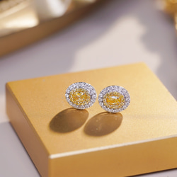 人工ダイヤ jaune SONA イエローダイヤモンド ピアス その他