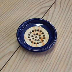 備前焼 ほたる備前 (蓄光)掛け時計 大 蓄光針 新作 置き時計 デニム