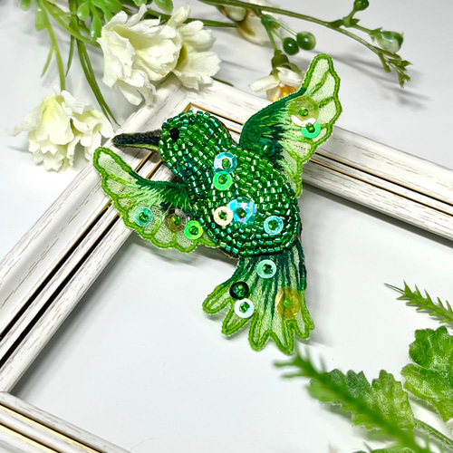 APROSIO＆CO 鳥のビーズブローチ APROSIO＆CO 鳥のビーズブローチ APROSIO＆CO 鳥のビーズブローチ