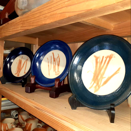 備前焼 デニム備前 ビアマグ 藍ブルー① 新作 Creema限定 備前焼緋襷藍