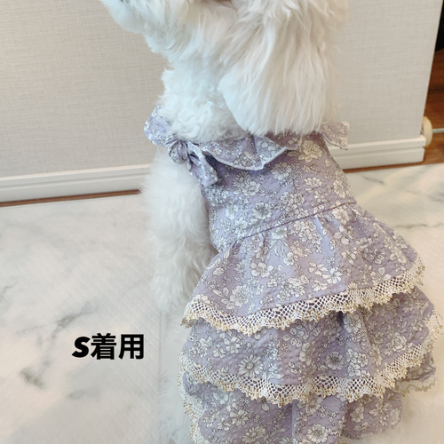 犬服 ワンピース(Ｌ)  ꒡̈⃝Lily꒡̈⃝ハンドメイド 犬服 ワンピース(S) ꒡̈⃝Lily꒡̈⃝ハンドメイド （犬服