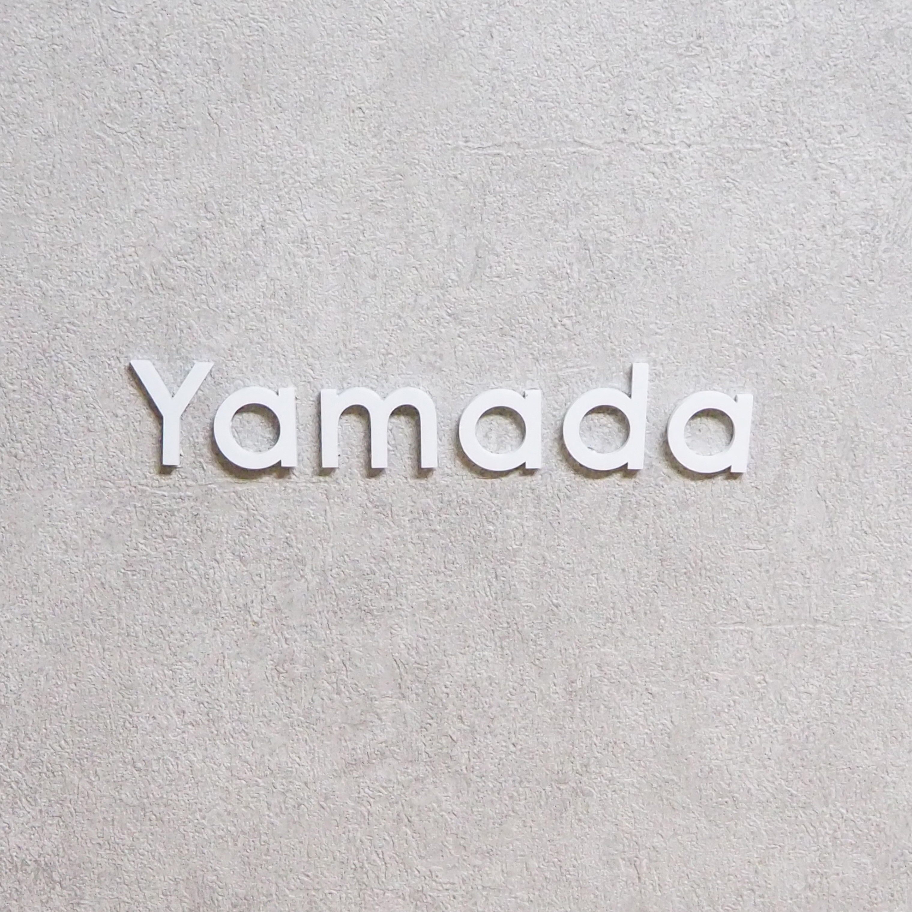 <スーパーホワイト塗装> 切り文字ステンレス表札（接着タイプ）