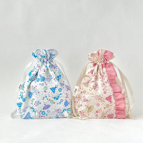 新作・数量限定】フリルが可愛い巾着袋(コップ袋サイズ) その他入園