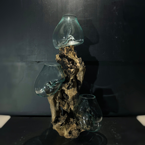 バリ島インテリア雑貨✨流木✖️ガラスwood glass premium (現物商品