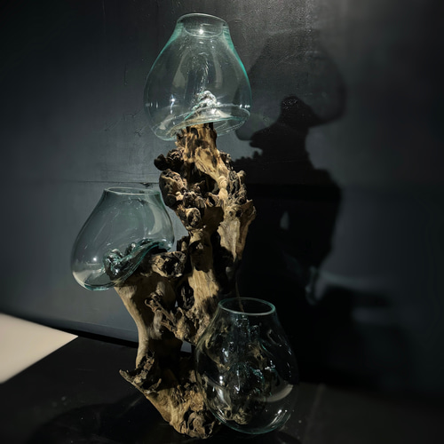 バリ島インテリア雑貨✨流木✖️ガラスwood glass premium (現物商品