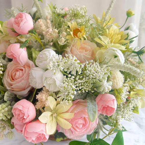 光触媒フラワー フラワーアレンジメント 春アレンジ 誕生日 記念