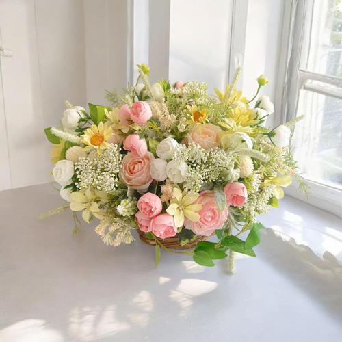 光触媒フラワー フラワーアレンジメント 春アレンジ 誕生日 記念