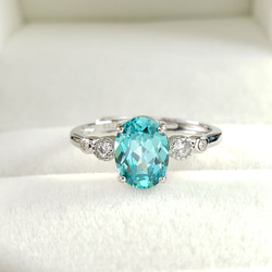 奇跡の煌めき✨ パライバトルマリン 人工宝石 オーバル 8x6mm