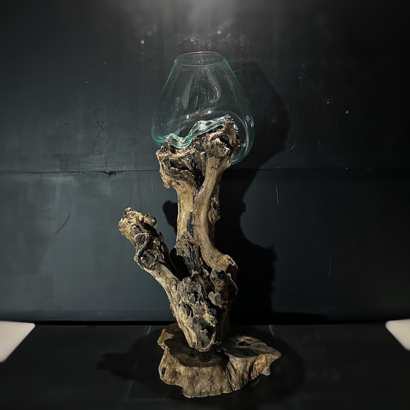 バリ島インテリア雑貨✨流木✖️ガラスwood glass premium (現物商品 