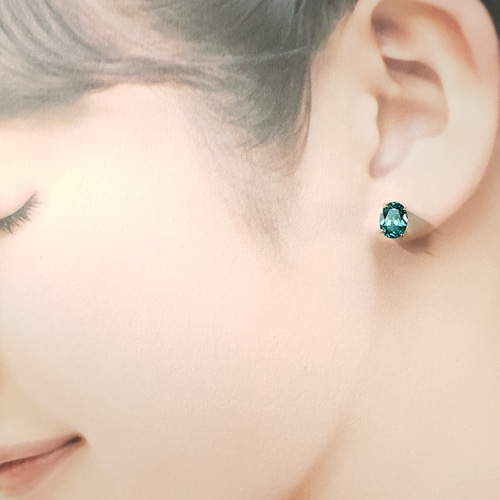 奇跡の煌めき✨ パライバトルマリン 人工宝石 オーバル 8x6mm