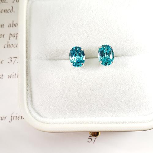 奇跡の煌めき✨ パライバトルマリン 人工宝石 オーバル 8x6mm