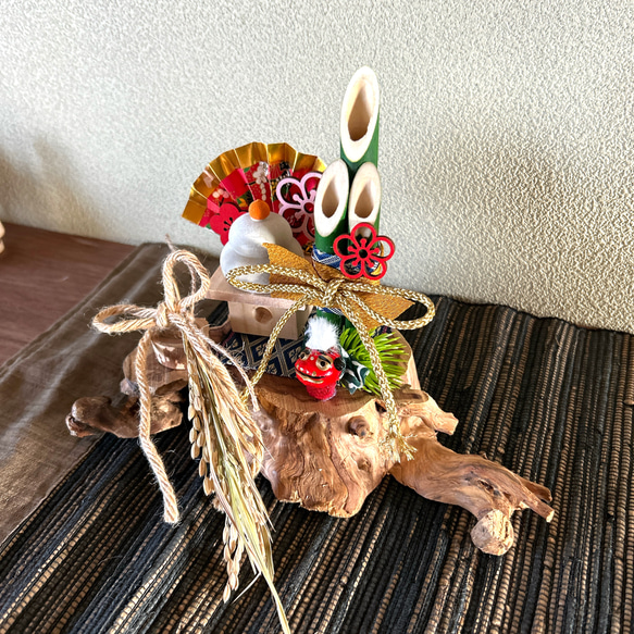 【限定販売】 3点セット】門松と鏡餅 ホワイトゴールド 返る 正月