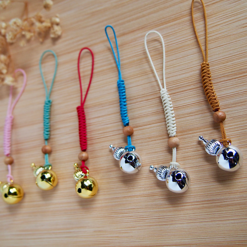 六瓢箪(むびょうたん) 無病 6つセット ひょうたん鈴 根付け紐 鈴 帯