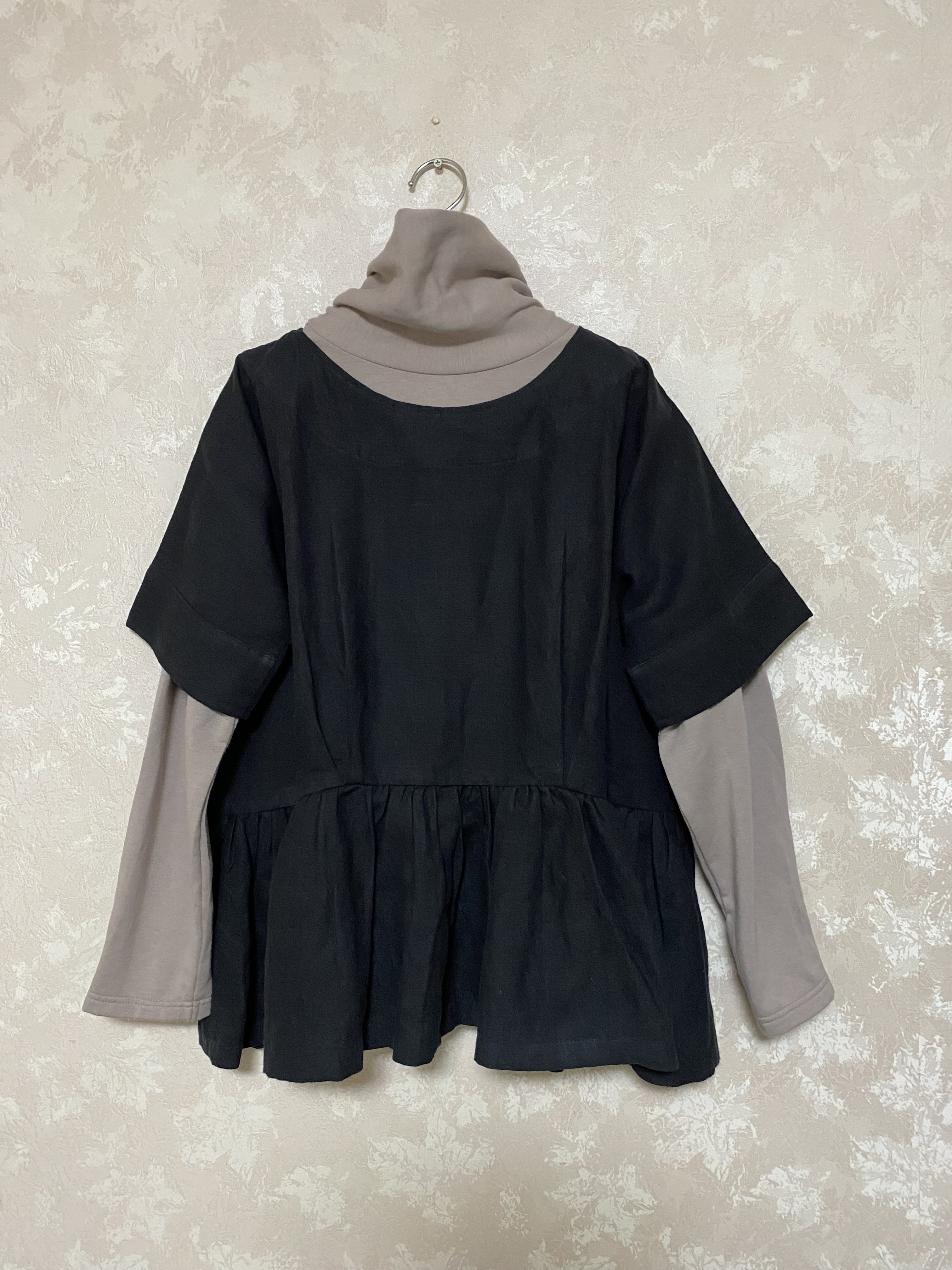 247.黒のチュニック(ウィンターリネン)