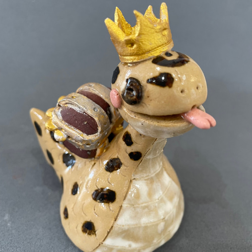 一点もの】干支の置物 宝箱 2025 令和7年 巳年 ヘビ 蛇 陶器 玄関飾り