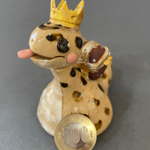 一点もの】干支の置物 宝箱 2025 令和7年 巳年 ヘビ 蛇 陶器 玄関飾り