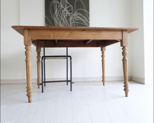 チーク無垢材 ヴィンテージテーブルAntika/K ダイニングテーブル 什器