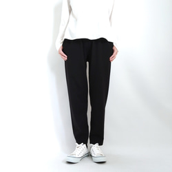 【期間限定送料無料!】再販 × 30！ 裏起毛あったか素材のなんでもないパンツ  やわらかな落ち感  黒 7枚目の画像