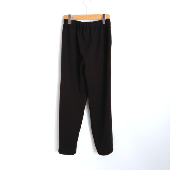 【期間限定送料無料!】再販 × 30！ 裏起毛あったか素材のなんでもないパンツ  やわらかな落ち感  黒 12枚目の画像