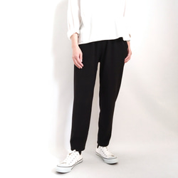 【期間限定送料無料!】再販 × 30！ 裏起毛あったか素材のなんでもないパンツ  やわらかな落ち感  黒 10枚目の画像