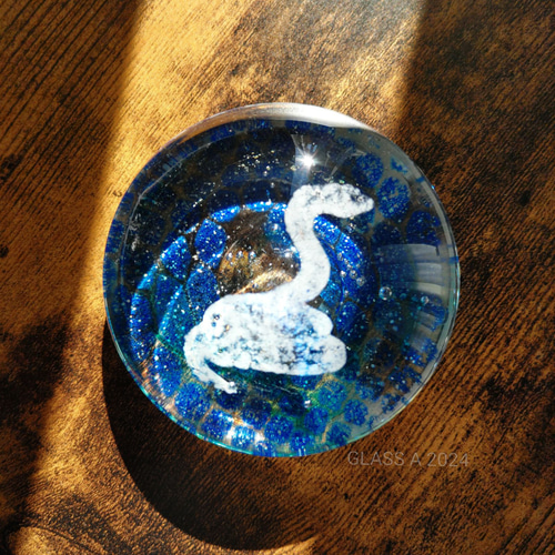 蛇 巳年 ペーパーウェイト ガラス文鎮 その他雑貨 Glass A 通販