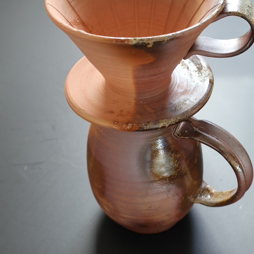 珈琲ドリッパー＆ピッチャー 備前焼 マグカップ bizen japan saizobou