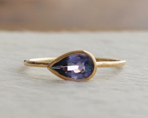 ＊K9gf 取り巻きルビー&タンザナイトリング ruby tanzanite タンザナイト＜ペアシェイプ＞のリング（K10）【13号】 指輪・リング