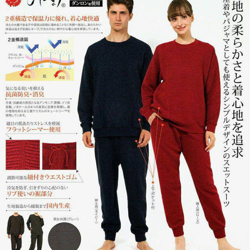 ひだまり スエットスーツ グレー 上下 婦人用 Lサイズ ダンロン ひだまり スエットスーツ グレー 上下 婦人用 Lサイズ ダンロン