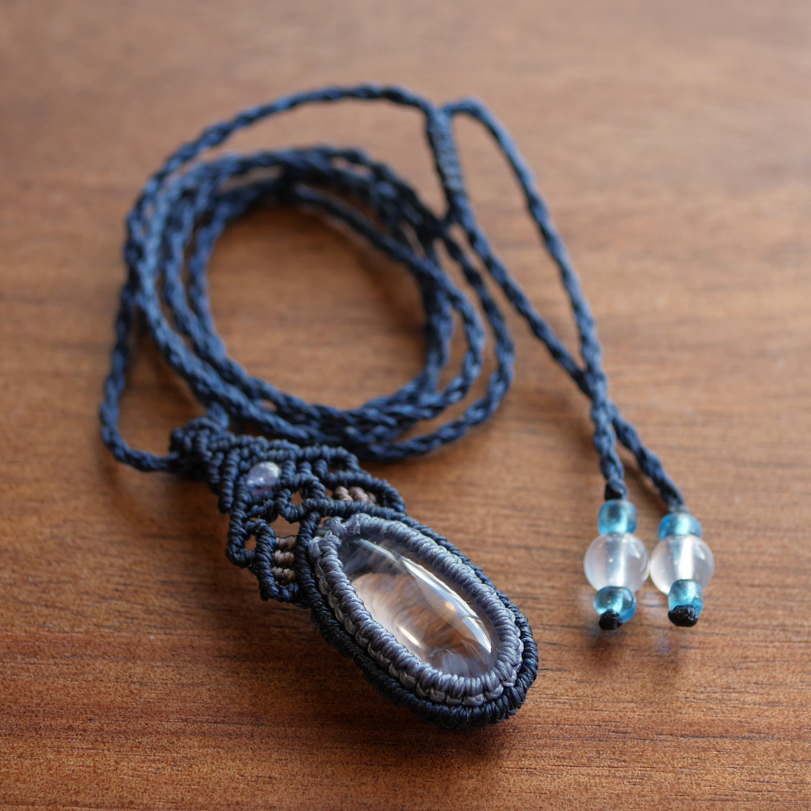 レア☆マクラメペンダント☆エンジェルラダークォーツ_220359