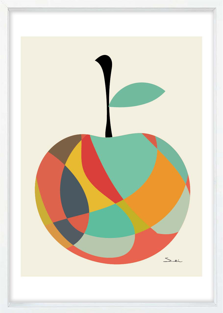 アップル　フルーツ　お気に入り8000件突破イラスト　ポスター　A4〜A1　アートポスター　アート　1765