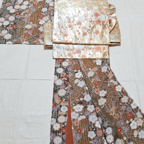 3,000円引き！【少しトール】ワンタッチ着物 くらわん着物 正絹小紋