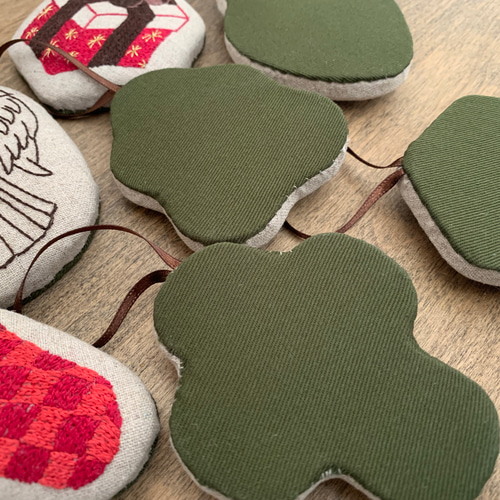 クリスマス⭐︎刺繍オーナメント 10個セット その他インテリア雑貨