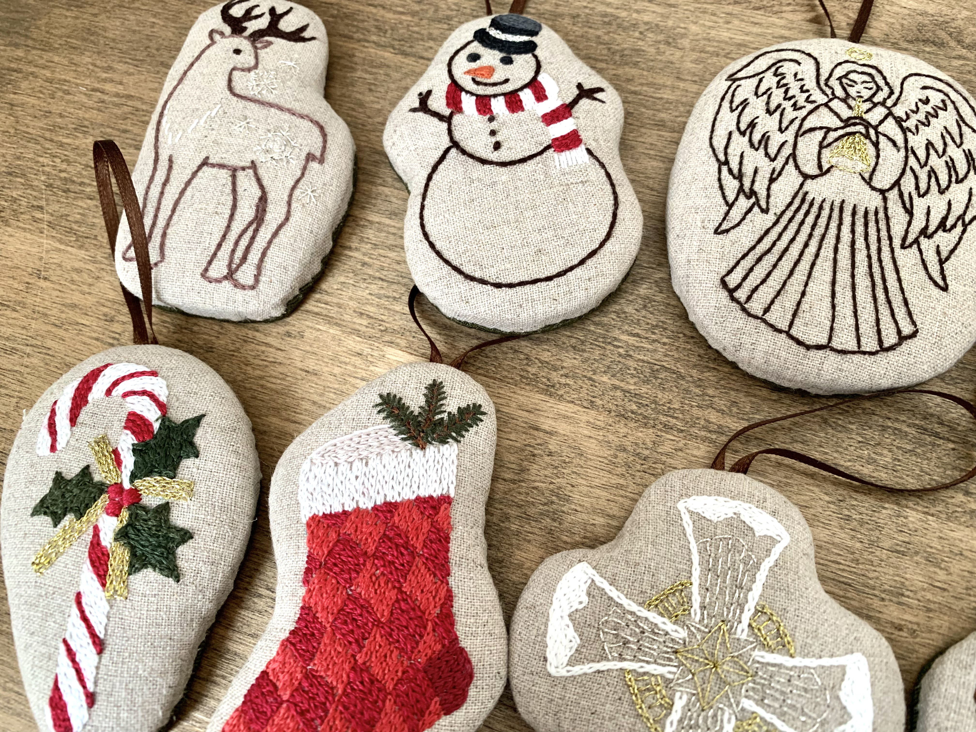 クリスマス⭐︎刺繍オーナメント　10個セット