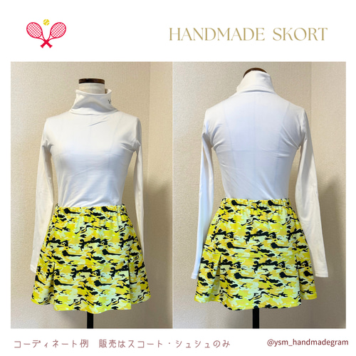 RENOWN ensuite ミニスカート ゴルフ テニス スポーツ イエロー RENOWN