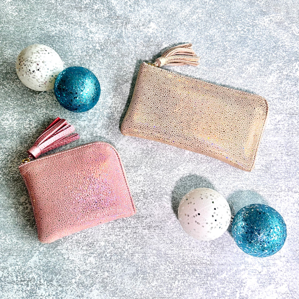 『2025年人気No,2オーロラシャンパンゴールド』軽くてコンパクトなL字ファスナー長財布『coronコロン』 9枚目の画像