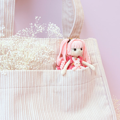 お姫様　プリンセスぬいぐるみ　人形 カギ針編み　可愛いピンクショルダーバッグ 81c0e8eq0oL.jpg_BO30,255,255,
