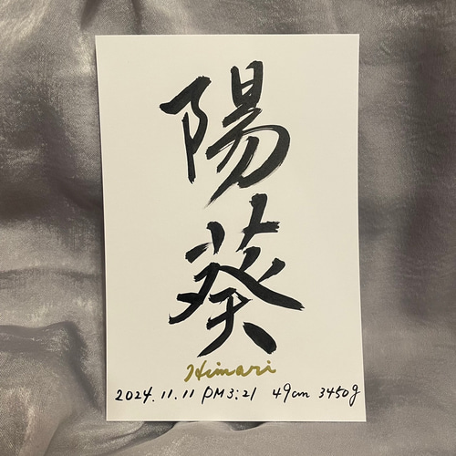 ⭐︎期間限定⭐︎オープン記念価格【行書】書道師範が書く命名書