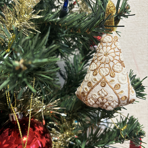 インド刺繍リボン クリスマス オーナメント その他インテリア雑貨
