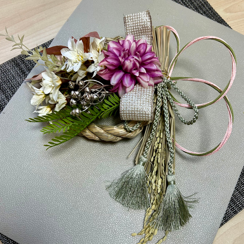 年内発送⭐︎2026お正月飾り⭐︎稲穂のしめ縄飾りとモダンアレンジ