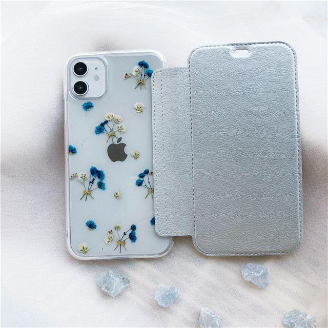 かすみ草 5色から選択 手帳型スマホケース iPhone16Pro・15Pro・SE・12 iPhoneケース