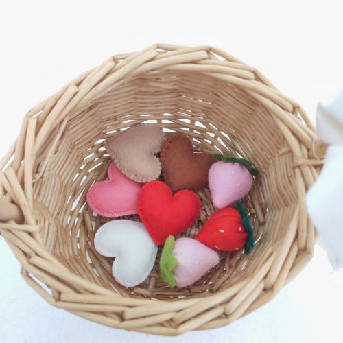 フェルト いちご ハート りぼん☆おままごと 結婚式の飾り
